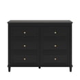 Little Seeds Piper 6Drawer Dresser, Black