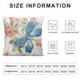 thumbnail image 6 of COMIO Set of 2 Decorative Throw Pillow Covers Couch Square Pillowcases Cushion for Bedroom Sofa Farmhouse Decor (Blue Butterfly) White, 6 of 6
