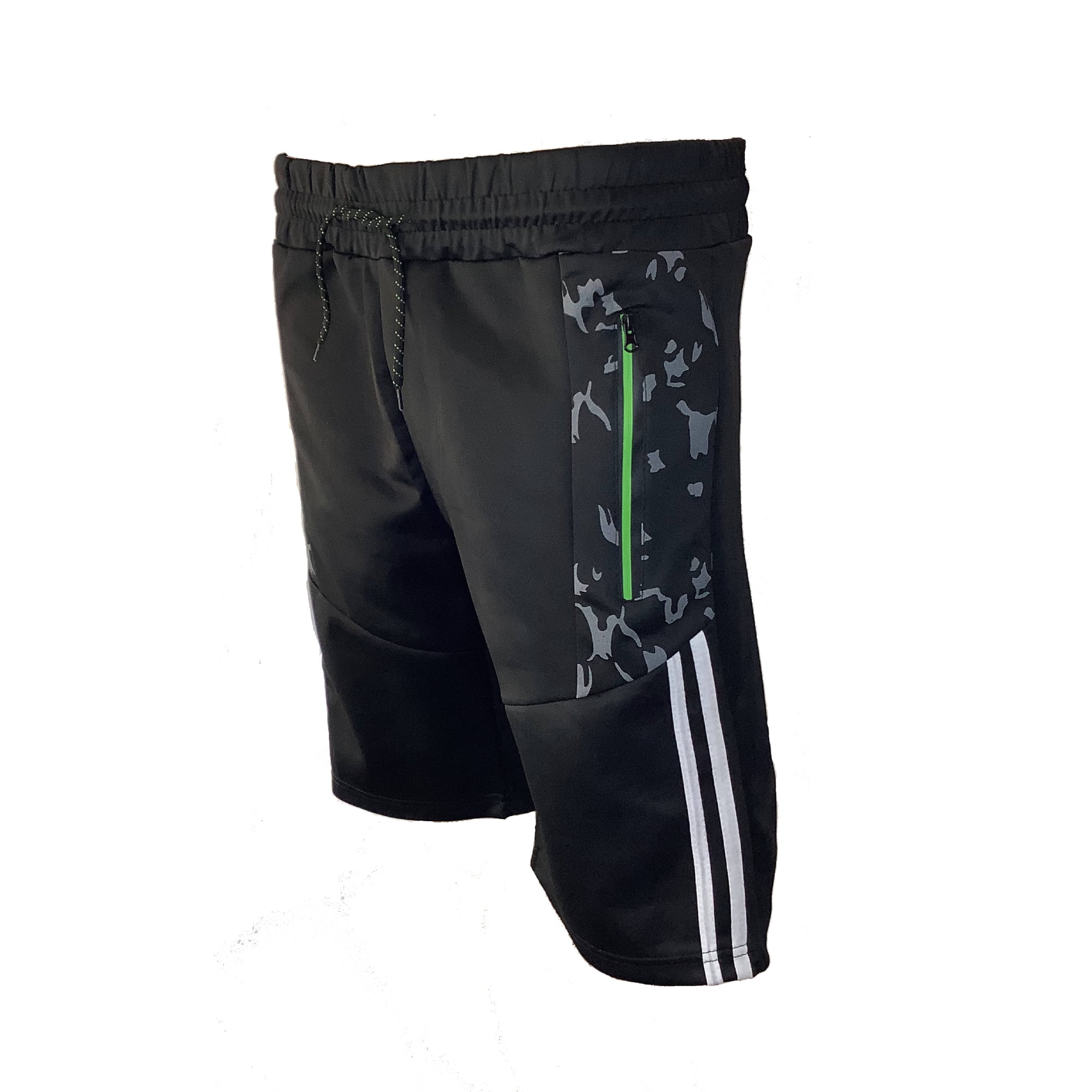Voncheer Mens Elastic Waist Drawstring Summer Workout Shorts with Zipper Pockets