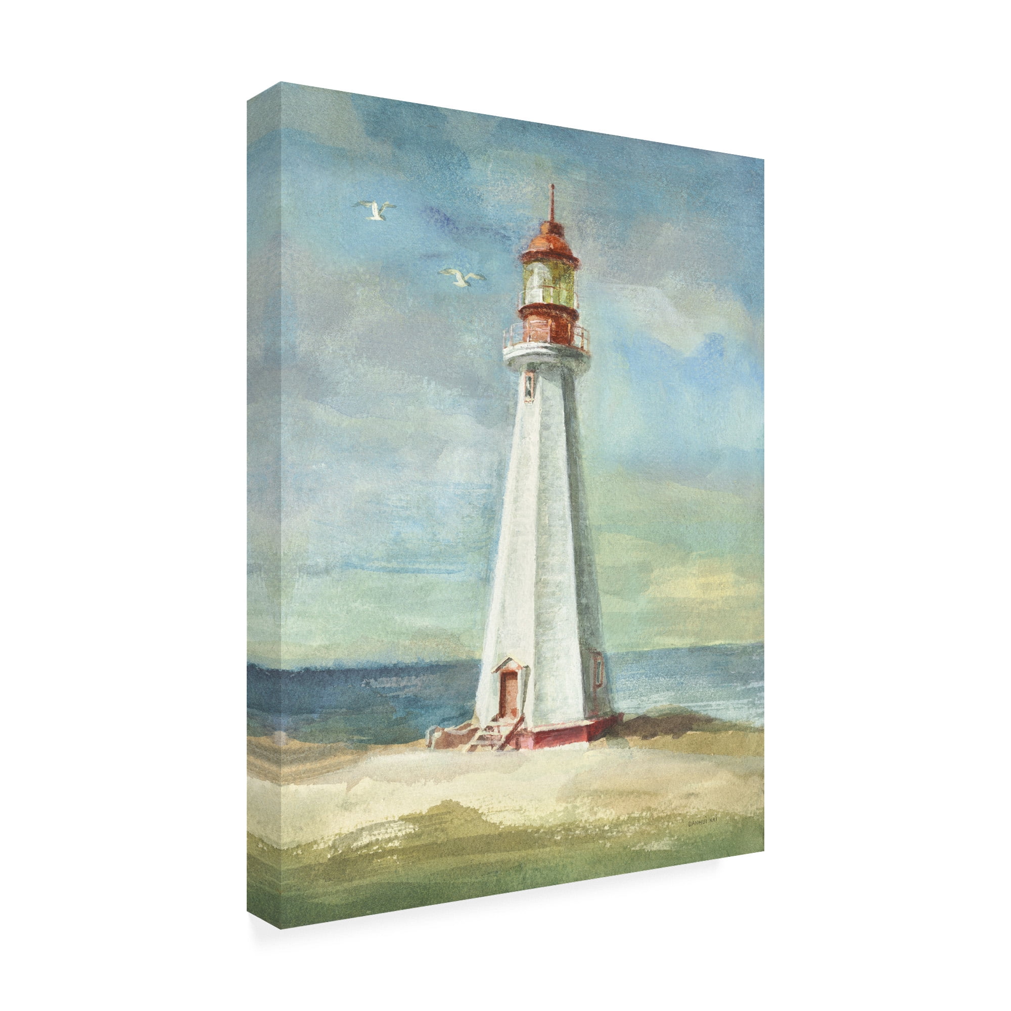 Trademark Fine Art 'Lighthouse III Red' Canvas Art by Danhui Nai