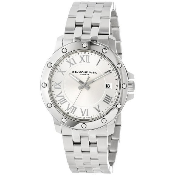 Men's 40mm Steel Bracelet & Case Quartz Silver-Tone Dial Analog Watch 5599-ST-00658