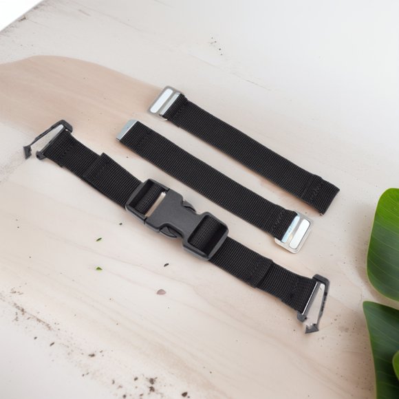 Correa fija de montaje posterior, correa de placa trasera de buceo, correa resistente al desgaste, chaleco de buceo, hebilla de montaje lateral para equipo subacuático.