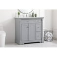 thumbnail image 2 of Elegant Decor Clarence 36" Solid Wood and Metal Single Bathroom Vanity in Gray, 2 of 8