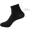 thumbnail image 5 of SERISIMPLE Viscose Bamboo Men's Thin Quarter Ankle High Breathable Socks - Comfort Cool Soft 5 Pairs (Black, Large), 5 of 6