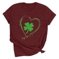thumbnail image 1 of Meichang T-Shirts pour Femmes T-Shirt de la Saint-Patrick Vert T-Shirt à Imprimé Trèfle à Quatre Feuilles T-Shirts de Fête Col Rond Manches Courtes T-Shirts pour Femmes Liquidation Hauts de la Saint-Patrick, 1 of 2