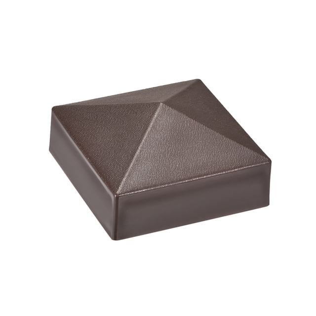 Tapa de poste Unique Bargains para cerca, poste de pasamanos de escalera 80x80mm (3.15 pulgadas) Plástico, Color café