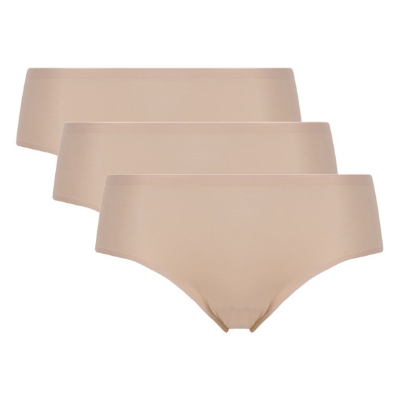 Chantelle Shorty para Damas Paquete de 3 - Suaves, sin costuras, invisibles, Talla Ùnica Nude 36-44