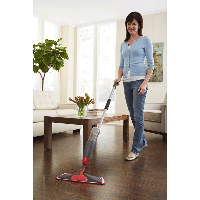 Rubbermaid Reveal Spray Mop Kit, Fg1m1600gryrd, White