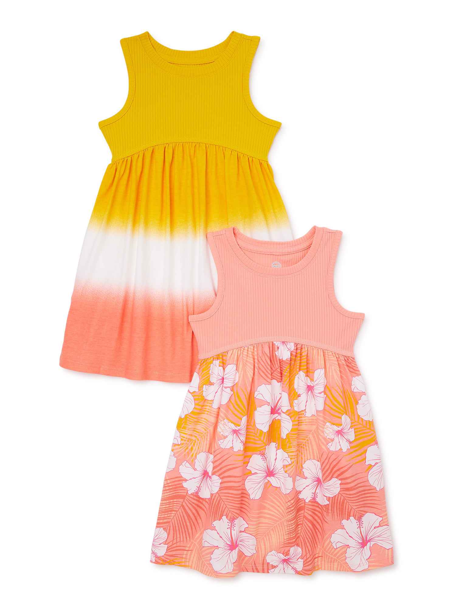 Wonder Nation Infant Girls Tank Dress, 2Pack, Sizes 12M18M