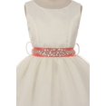 thumbnail image 3 of Big Girls' Crystal Rhinestone Belt Sash Flower Petals Easter Flowers Girls Dresses Ivory Black 10 (M1B5K2CB), 3 of 3