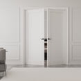 thumbnail image 2 of 60" x 80" Paneled French Door Interior Solid Double Bathroom Pantry Door With Hardware Kit / Handles, 2 of 9