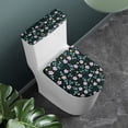 thumbnail image 2 of HELLHERO Bathroom Toilet Lid Cover Set 2 Piece Set Elastic Fabric Dustproof for Family Floral Pattern, 2 of 8