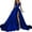 Blue, variant on Daolelai Women's Deep V Slit Long Wedding Dress