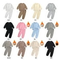 thumbnail image 3 of Hotiary Toddler Children’s Two Piece Set of Solid Color Long Sleeved Crew Neck Top and Pants for Boys or Girls 1-13 Years Old, 3 of 4