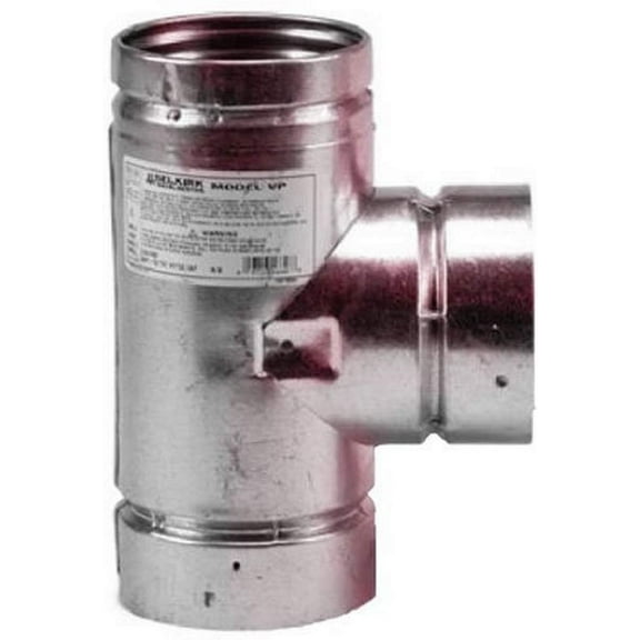 SELKIRK Corp 243100 Pellet Vent Tee/Cap, 3-Inch, 3", Black