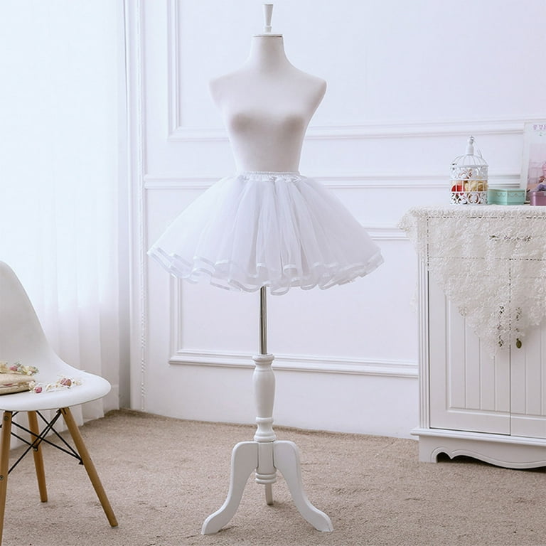 Jupe Swing Lolita – Jupon Crinoline Tutu Blanc – Taille Unique – Polyester – Vintage