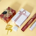 thumbnail image 3 of Nvzi flowers, gifts, gift box decorations, European and American pearl packaging paper dustproof gifts, flower packaging paper, (75 * 52.5cm, blue, feather), 3 of 5