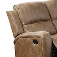 thumbnail image 4 of Charles Manual Recliner Sofa, Chestnut Brown Faux Leather, 78 Inch, 4 of 7