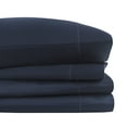 thumbnail image 6 of Madison Park Pima Durable Cooling King Size Deep Pocket Sheets Set Navy, 6 of 8