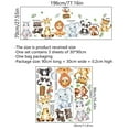 thumbnail image 6 of Cute cartoon animal decals: elephant stickers, lion stickers, monkey stickers, giraffe wall decals，Removable Bathroom Wall Art Decor Peel and Stick Murals for Nursery Bedroom Living Room Classroom, 6 of 9