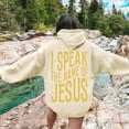 thumbnail image 4 of Christian Hoodies for Women 2025 I Speak The Name Of Jesus Hoodie with Pockets Hooded Sweatshirt Women Pullover, 4 of 6