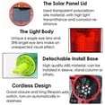 thumbnail image 2 of HUGFEGWE Solar Strobe Warning Light 360 Degree Single Column Super Bright Waterproof IP48 for Construction Traffic Dock Marine Light Control Flashing with Switch (Blue) CJB91-28382, 2 of 7