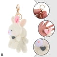 thumbnail image 4 of 2pcs Plush Bunny Keychain Rabbit Keychain Cartoon Keychain Backpack Charms, 4 of 7