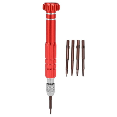 

5in1 Screwdriver Aluminum Alloy Hardware Tools for Watch Jewelry Phone MaintenanceRed