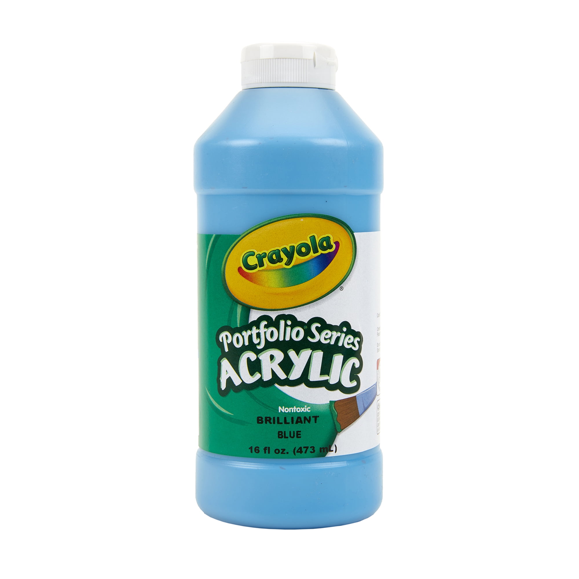 Crayola Portfolio Series Acrylic Paint, 16 oz., Brilliant Blue, Pack of 2
