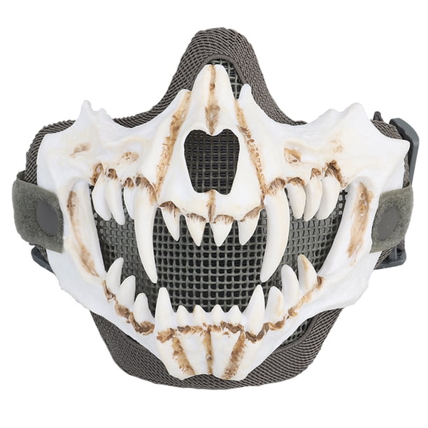 Facos Máscara Protectora Cosplay Airsoft Mask Multipureze Correa Ajustable Atendable Remallable Halloween La Fiesta Terror