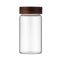thumbnail image 2 of Frasco de vidrio de borosilicato de alta calidad para cocina, tapa de madera de acacia, frasco transparente para almacenar granos, frasco para almacenar alimentos, 2 of 2