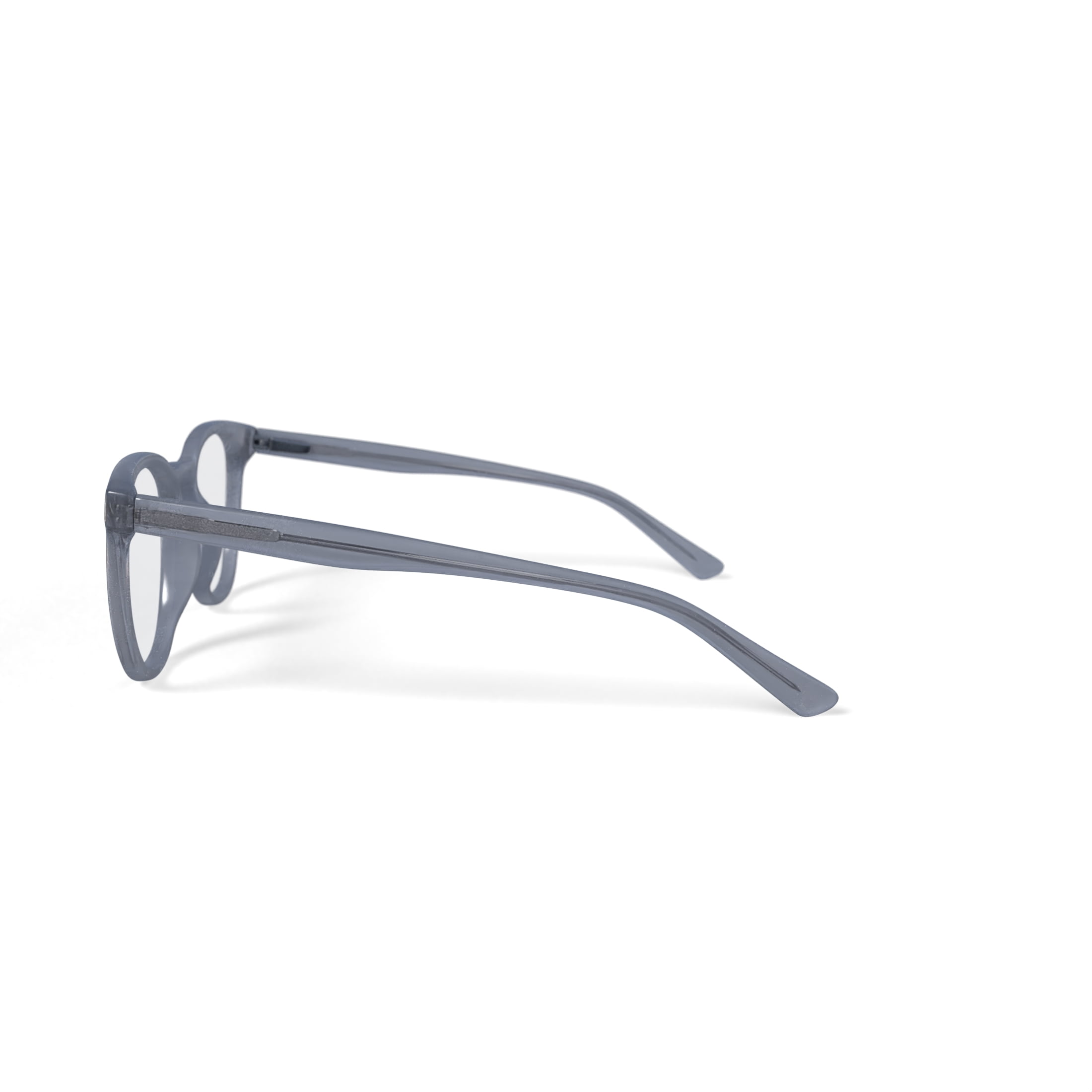 Bio Eyes Women's Linden Round Prescription Eyeglasses with Case, Crystal
