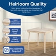 thumbnail image 3 of Stakmore Classic Straight Edge Solid Wood Folding Card Table, Unfinished, 3 of 6
