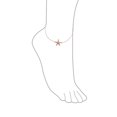 thumbnail image 3 of Bling Jewelry Womens Vacation Beach CZ Starfish Anklet Ankle Bracelet Rose Gold Sterling Silver, 3 of 5