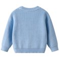 thumbnail image 4 of CAICJ98 Toddler Baby Girl Knit Sweater Bow Embroidery Chunky Sweatshirt Tops Oversized Warm Christmas Fall Clothes (Blue,5-6 Years), 4 of 7