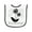 White and Black, variant on Inktastic I'm a Wish Come True Dandelion in Black Baby Terry Cloth Bib