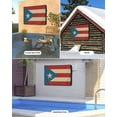 thumbnail image 4 of Puerto Rico Flag Outdoor TV Cover 40 to 43 Inch Weatherproof, Red Blue Vintage 600D Oxford TV Covers with Waterproof Zipper, Outside Flat TV Screen Protector Size 40"W x 25"H x 4.5"D, 4 of 7