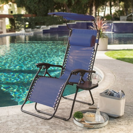 Anti Gravity Chair - Coral Coast Zero Gravity Chair with Drink Tray and Sunshade