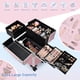 thumbnail image 2 of Stagiant Estuche de tren de maquillaje con ruedas Maleta de cosméticos grande Carro Maquillaje Caja de almacenamiento de equipaje 4 bandejas con riel deslizante Ruedas giratorias de capa media extraíb, 2 of 5
