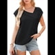 thumbnail image 1 of Blusas Elegantes e Informales de Corta para Mujer, Color Negro, Talla XL, 1 of 8