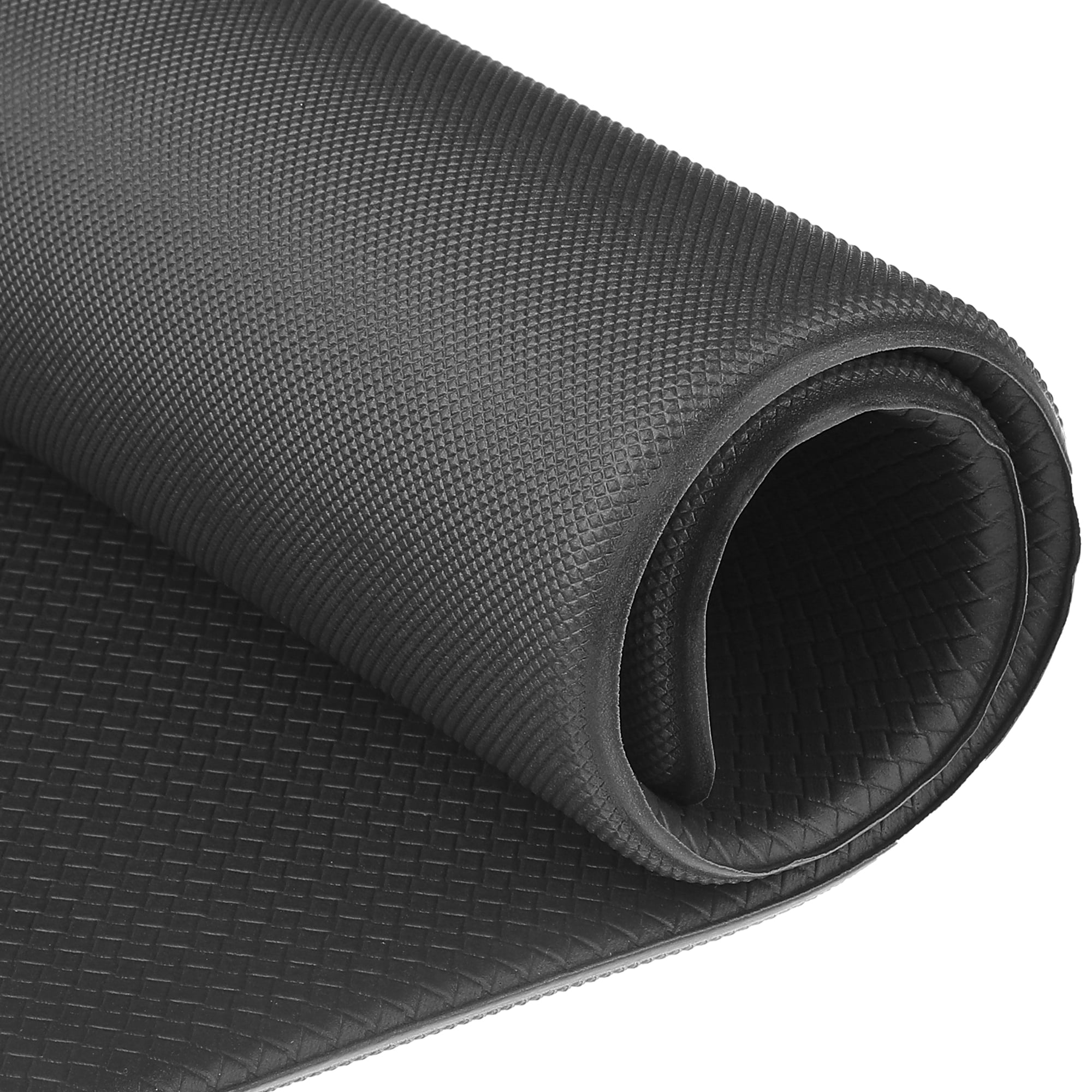 Unique Bargains 1 Piece Kitchen Runner Rug, Waterproof Comfort Solid Color Kitchen Mat Black 18" x 28"