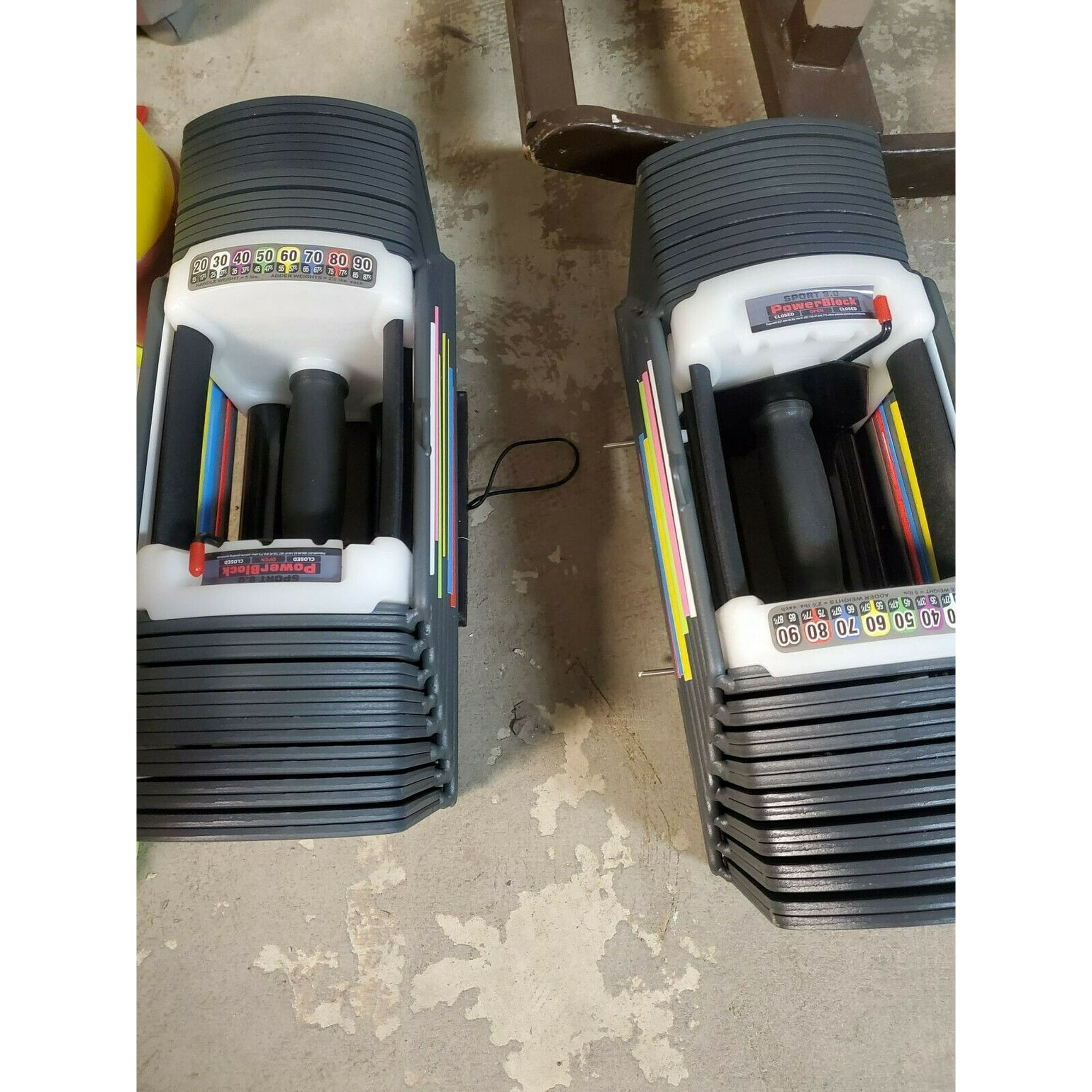 Powerblock Sport 9.0 Model with Stage 1, 2 and 3 going up to