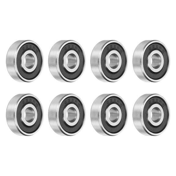 8pcs 625-2RS Deep Groove Ball Bearings 5 x 16 x 5mm Chrome Steel Bearing Double Rubber Shielded Precision Bearings, P6