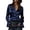 Dark Blue, variant on Women's Satin Button Down Shirt, Long Sleeve Bell Sleeve Blouse, Elegant Solid Color Collared Top for Wrinkle Resistant Formal Office Wear and Daily Outfits Brown L