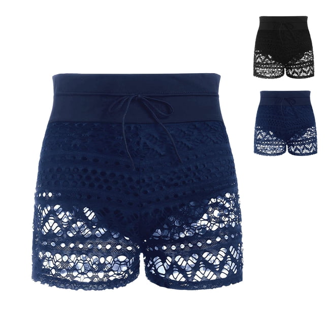 Parte inferior del traje de baño de encaje, pantalones cortos de baño para mujer, parte inferior del traje de baño de encaje, parte inferior del tankini de encaje, ultra sensible