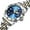 Gold,Blue, variant on Watches for Women Stainless Steel Fashion Dress Luxury Big Large Face Waterproof Quartz Analog Female Watches with Date Ladies Watch Reloj para Mujer (Gold/Blue/Black Dial)