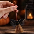 thumbnail image 5 of 20PCS Halloween Mini Witch Brooms, Pumpkin Bat Skull Natural Straw Witch Broomstick Decorations, All Saints' Day Theme Miniature Brooms Ornaments for Halloween Party Decor Doll Accessories DIY Crafts, 5 of 6