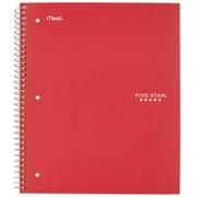 Mead 72053 Wirebound Notebook With Two Pockets, 1-subject, Medium/college Rule, Red Cover, (100) 11 X 8.5 Sheets