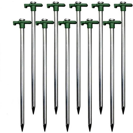 

outfmvch drill bits stakes non- tent 10pcs galvanized duty camping heavy family tent up patio & garden