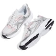 thumbnail image 4 of LUCKY STEP Chunky Fashion Mesh Sneakers Casual Running Walking Shoes,White/Silver,Womens, 4 of 6
